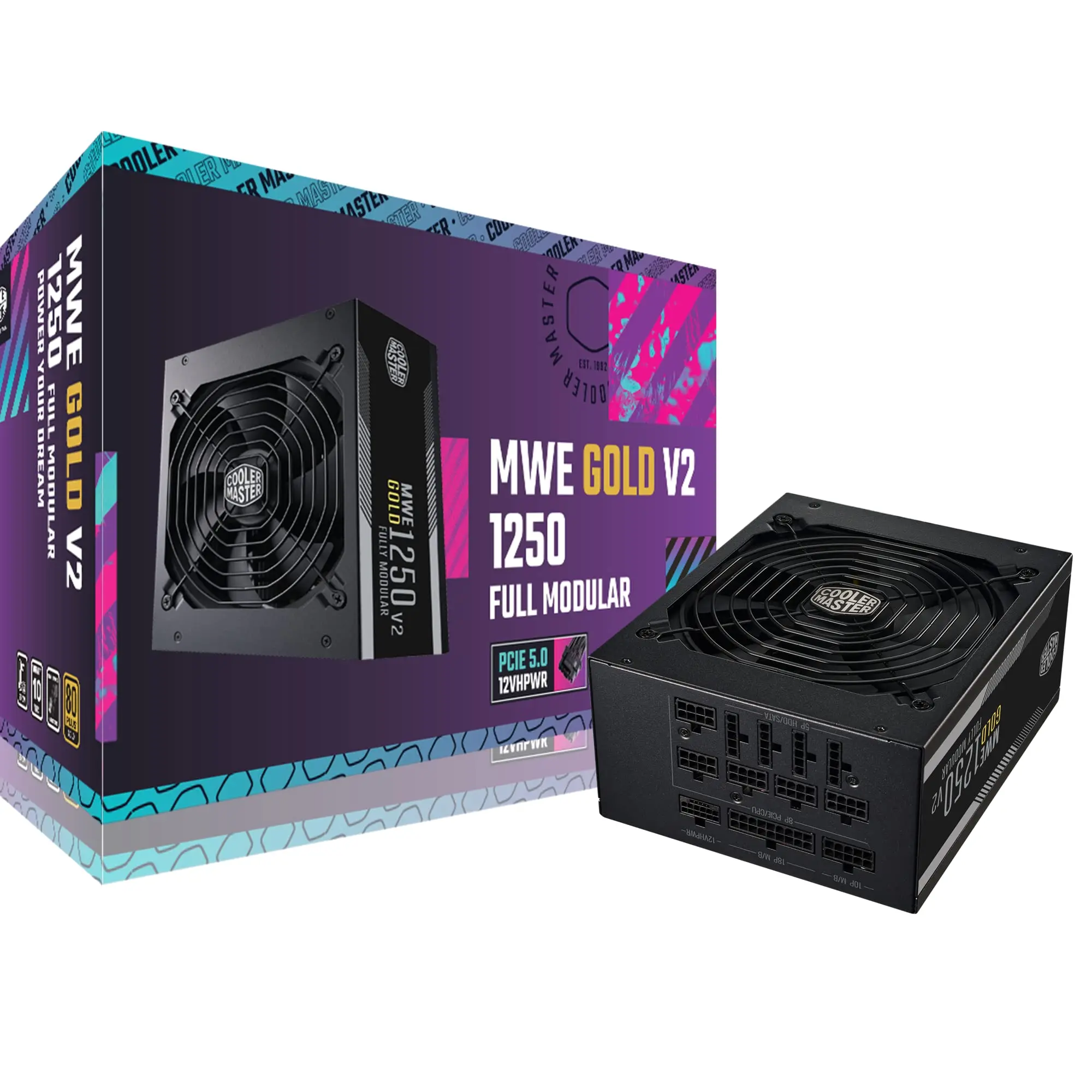 PSU COOLER MASTER MWE 1250W 80+ GOLD FULL MODULAR V2 PCIE-5
